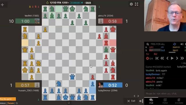 4 Player Chess FFA 02 (Strategy Tutorial) смотреть онлайн