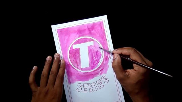 How to draw T-Series Logo ~ watercolor drawing смотреть онлайн