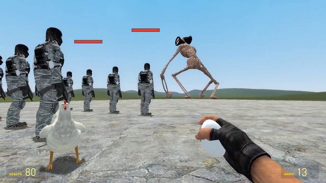 SIREN HEAD from TREVOR HENDERSON vs HUMAN Mini Test in Garrys Mod GMod