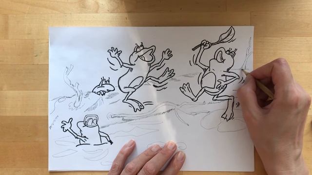 Рисуем героев сказки "Был очень ли нужен лягушкам король". смотреть онлайн