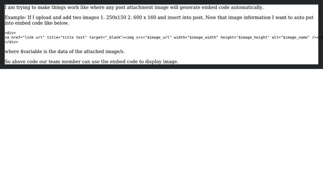 Wordpress: Get post attachment images dimension and use in embed code смотреть онлайн