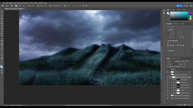 Photoshop manipulation - 1 урок (создаем тени и свет) смотреть онлайн
