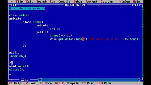 Nested Classes Case - 2 || Turbo C++ Tutorial For Beginners || Turbo C++ Full Course #44 смотреть онлайн