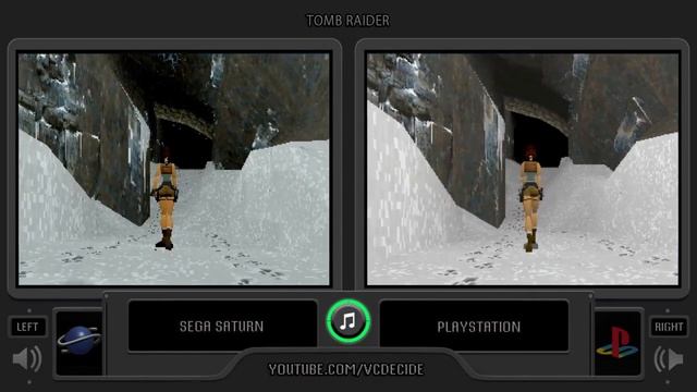 Tomb Raider (Sega Saturn vs Playstation) Side by Side Comparison смотреть онлайн