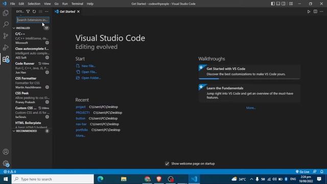 HTML Tutorial: Installing VS Code & Live Server | Web Development Tutorials #2| code with people смотреть онлайн