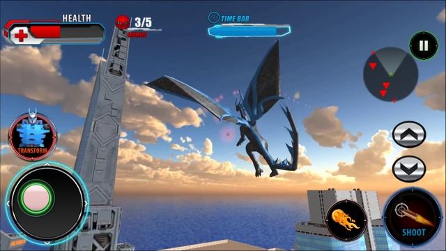 Wild Dinosaur Attack vs Super Dragon Flying Robot | Android Gameplay (Cartoon Games Network) смотреть онлайн