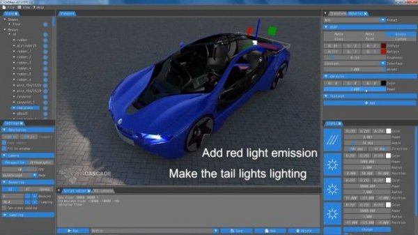 Photo-realistic 3D rendering in CADRays