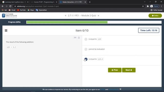 PE1 Module 2 Quiz (Scripting Language) Python Netacad смотреть онлайн