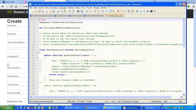 CRUD with Zend Framework 2 and Doctrine 2 ORM. Custom Integration. Use Annotations. смотреть онлайн