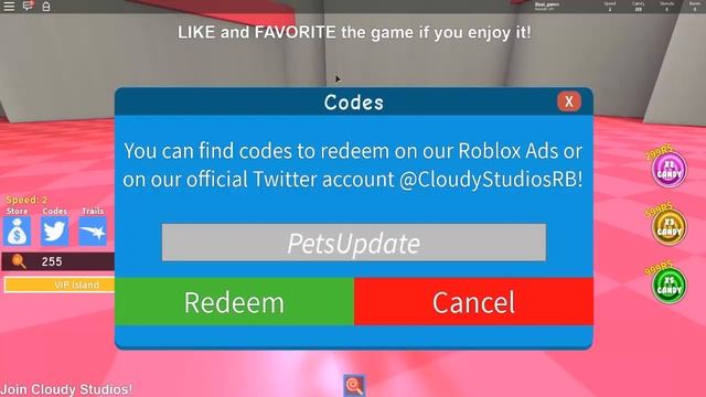 Коды конфетный симулятор или симулятор сладостей в роблокс Code Candy Simulator Roblox смотреть онлайн