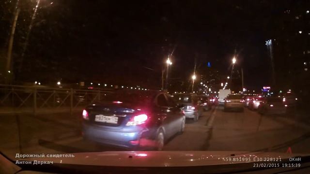 23.02.2015 19:15, СПб, Ленинский проспект, 104, ДТП смотреть онлайн