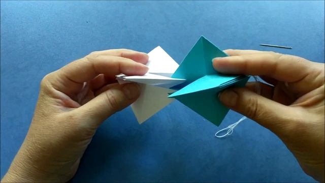 Елочная игрушка оригами   Новогодние поделки   Christmas craft  Christmas tree toy paper