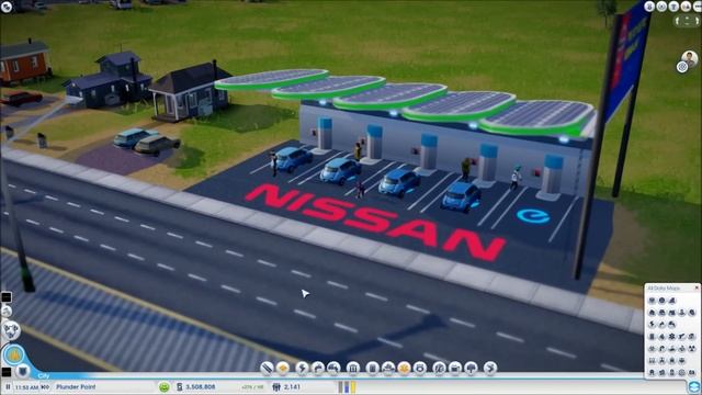 SimCity Nissan Leaf charging station add-on смотреть онлайн