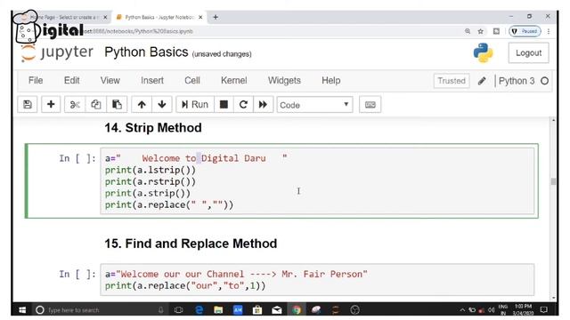 [ Hindi ] How to Remove space in python 3 || Machine Learning Tutorials in hindi || #digitaldaru смотреть онлайн