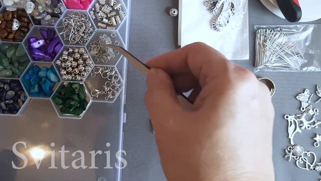 Svitaris. Обзор. Набор бусин из натуральных камней для изготовления украшений "Соты" смотреть онлайн