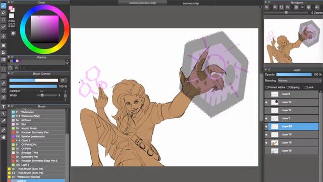 Sombra - Overwatch Speedpaint (WIP) смотреть онлайн