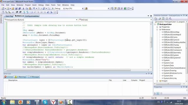 Урок 2. C# в ArcGIS. ArcObjects SDK. Изменение цвета слоя. смотреть онлайн