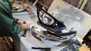 Переделка фар на Hyundai Solaris