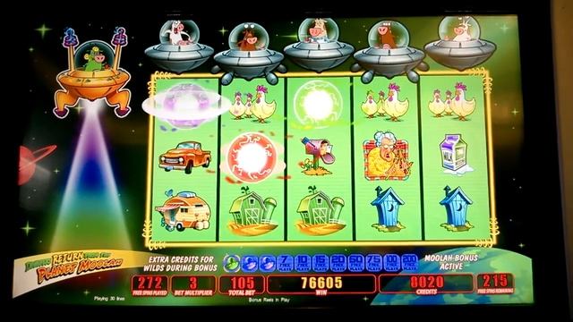UNICOW JACKPOT!!! Invaders Return From the Planet Moolah - SLOTS IN CASINO смотреть онлайн