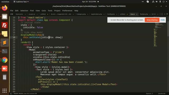 React Native Modal Example | How to Show a Modal in React Native смотреть онлайн