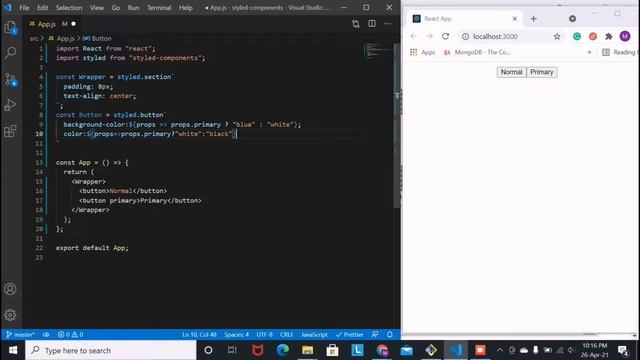 Styled Components based on props | Adapting based on props смотреть онлайн