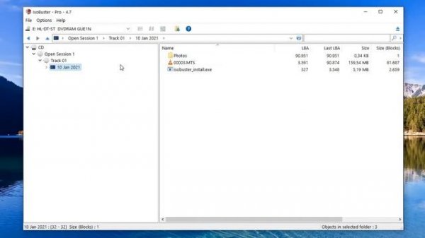 Copy files and folders from a UDF formatted CD or DVD