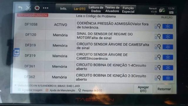 injet eletromecanica ,código de falha DF319 Renault Sandero смотреть онлайн