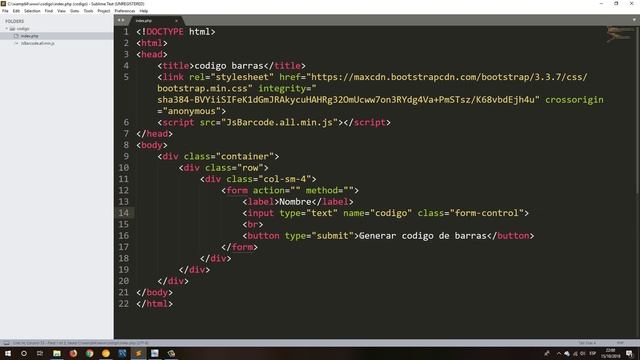 Crear código de barras con PHP, MySQL y JsBarcode | Maquetado y dependencias. Cap 1 смотреть онлайн
