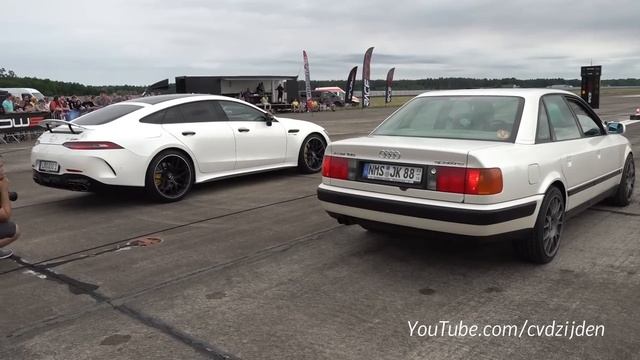 760HP Audi 100 Quattro Vs Mercedes-AMG GT63s 4Door Vs Nissan GT-R R35