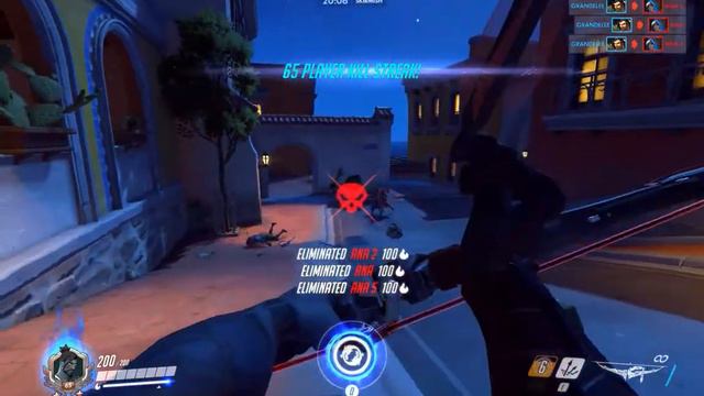Overwatch - Hanzo aim training Ana bots смотреть онлайн