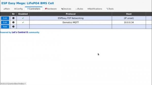 How to setup ESPEasy on a ESP8266 to P2P and MQTT network