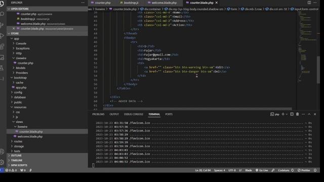 CRUD with Simple User Auth using Livewire | Laravel Part 2 (stop record because problem in server) смотреть онлайн