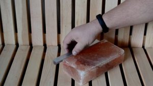 Кирпич из гималайской розовой соли 200x100x50 мм шлифованный с пазом