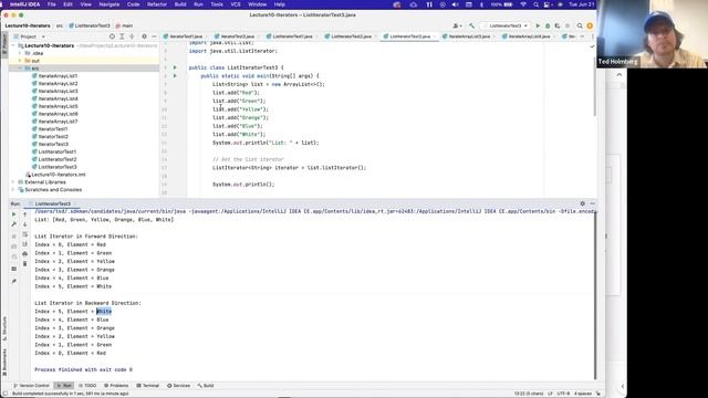 CSCI2120 - Lecture 10B: Collections - ListIterator interface смотреть онлайн
