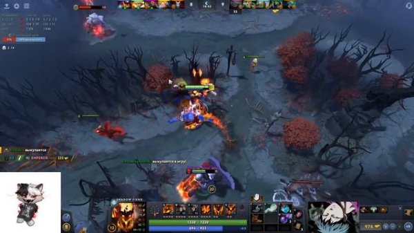 КУРСЕД ПЫТАЕТСЯ ВСПОМНИТЬ КАК ИГРАТЬ НА СФЕ В ДОТУ 2 / ZXCURSED ИГРАЕТ НА SHADOW FIEND ПРОТИВ 3К