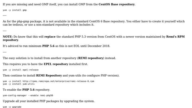 DevOps & SysAdmins: How to install/enable GMP (math functions) for PHP on CentOS? смотреть онлайн
