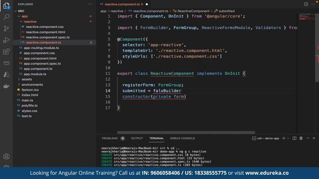 Build Angular Reactive Forms in 60 Minutes | Angular Reactive Forms | Angular Training| Edureka Liv смотреть онлайн