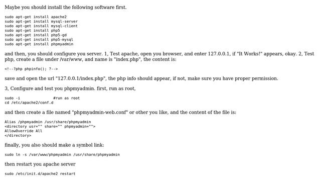 Ubuntu: MySQL and PHP problems смотреть онлайн