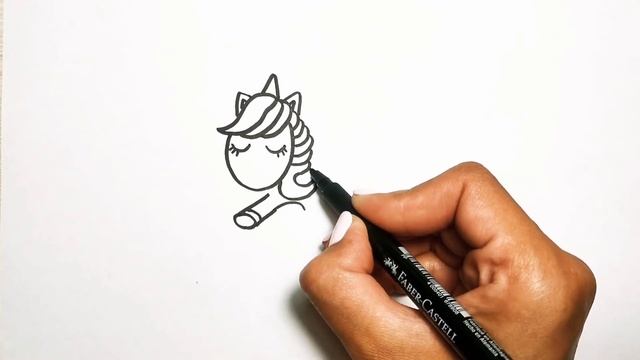 Как нарисовать единорога/спящий единорог/милый единорог рисунок /рисунок единорог смотреть онлайн
