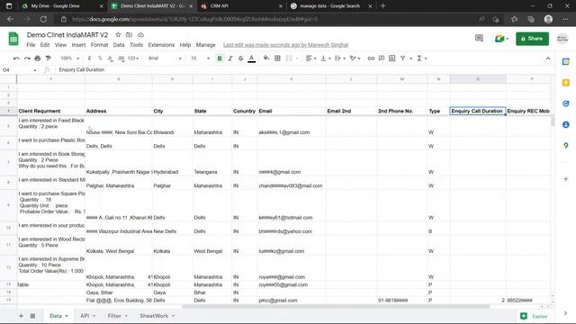 Live Indiamart Leads on Google Sheet | Indiamat Leads CRM System Setup | V2 Version Api смотреть онлайн