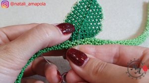 Колье из бисера с розой КАРМЕН/Часть 8/СБОРКА КОЛЬЕ/Beaded necklace/Natali Amapola