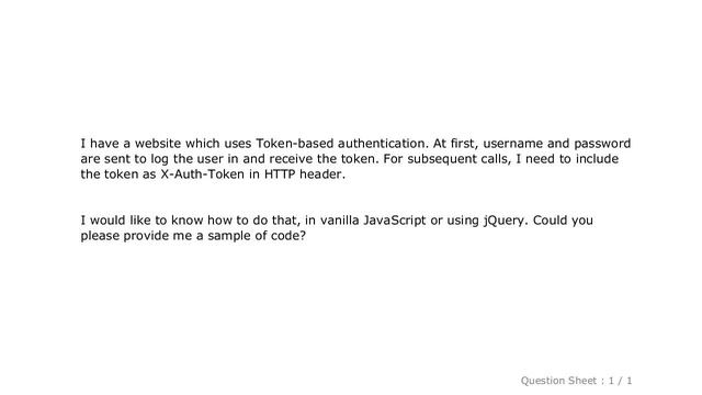 jQuery : How to pass X-Auth-Token in the HTTP header in JavaScript смотреть онлайн