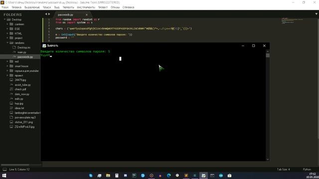 ГЕНЕРАТОР ПАРОЛЕЙ НА PYTHON ЗА 10 МИНУТ смотреть онлайн