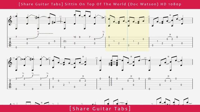 [Share Guitar Tabs] Sittin On Top Of The World (Doc Watson) HD 1080p смотреть онлайн