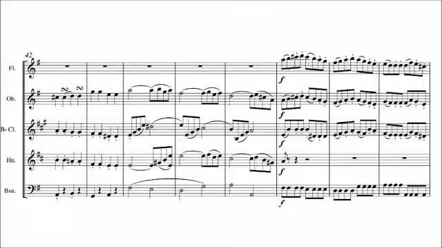 Mozart | Eine Kleine Nachtmusik - IV Rondo | for wind quintet смотреть онлайн