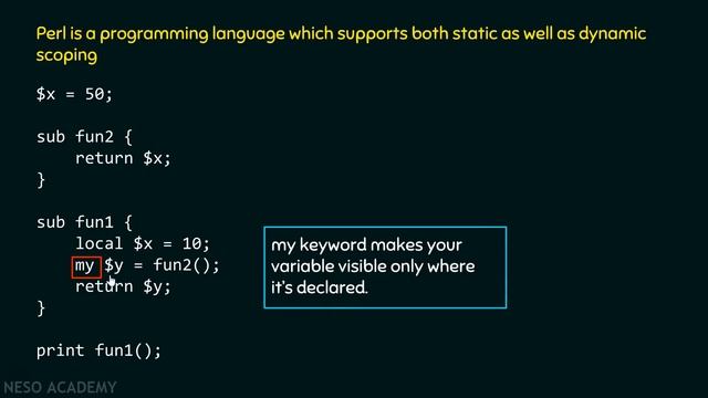 Static and Dynamic Scoping (Part-4) смотреть онлайн