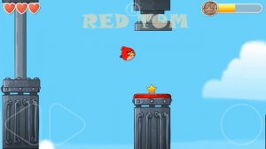 ANGRY BIRD BALL Battles The Bad Boss Piggy in Box Factory with Green Hills Background