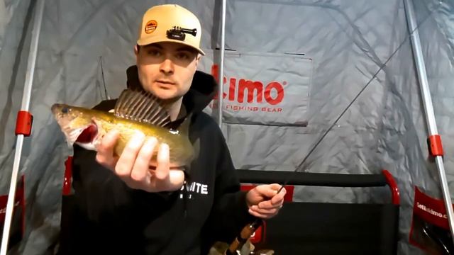 ICE CAMPING IN A SMALL FLIP OVER | Eskimo Eskape 2400 | ICE Fishing