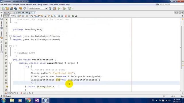 How to Write float to a file using DataOutputStream in Java Netbeans смотреть онлайн
