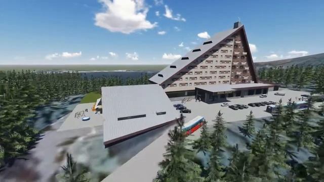 Hotel Patria**** - Virtual flight around 3D model смотреть онлайн